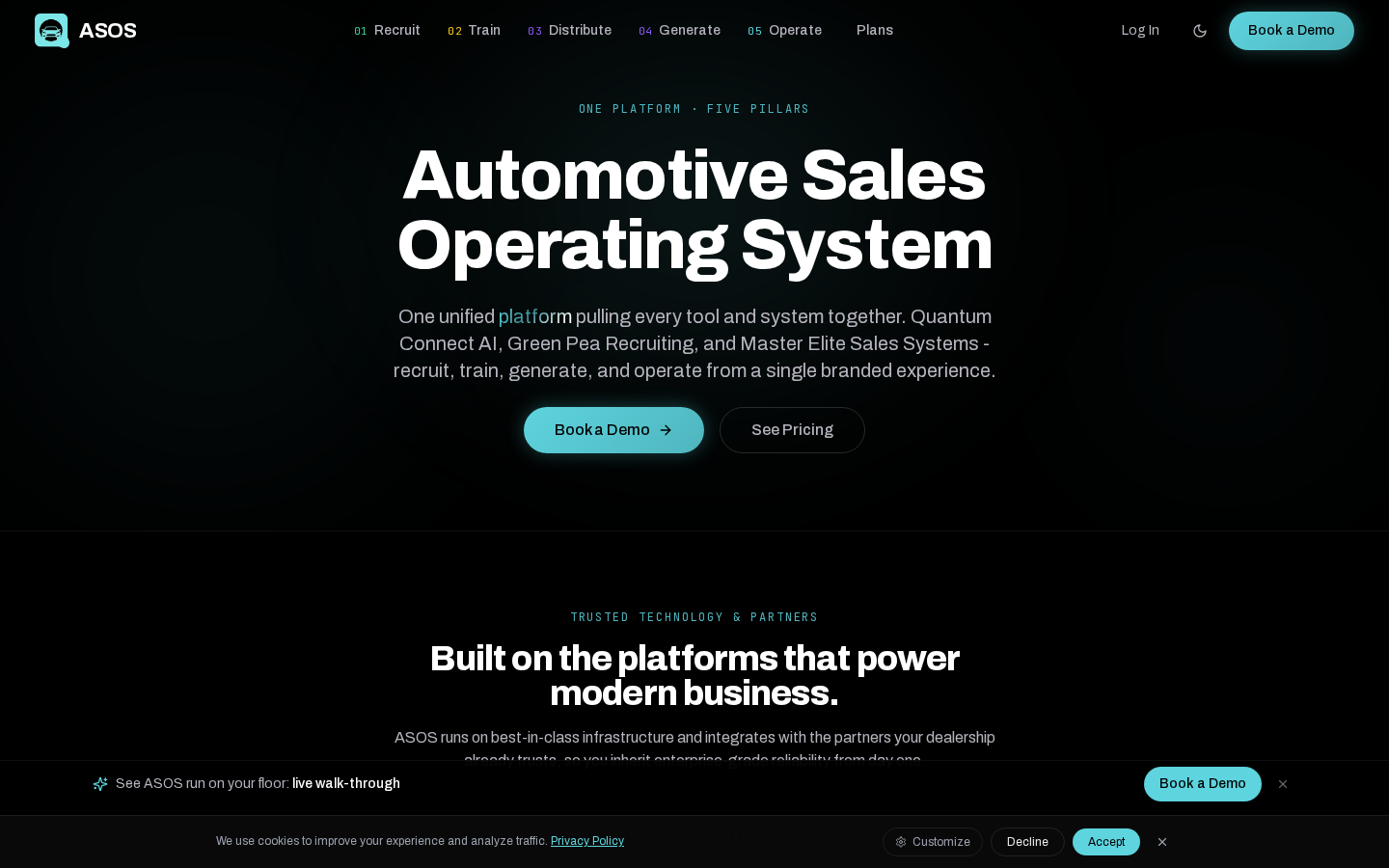 ASOS: Automotive Sales Operating System product screenshot