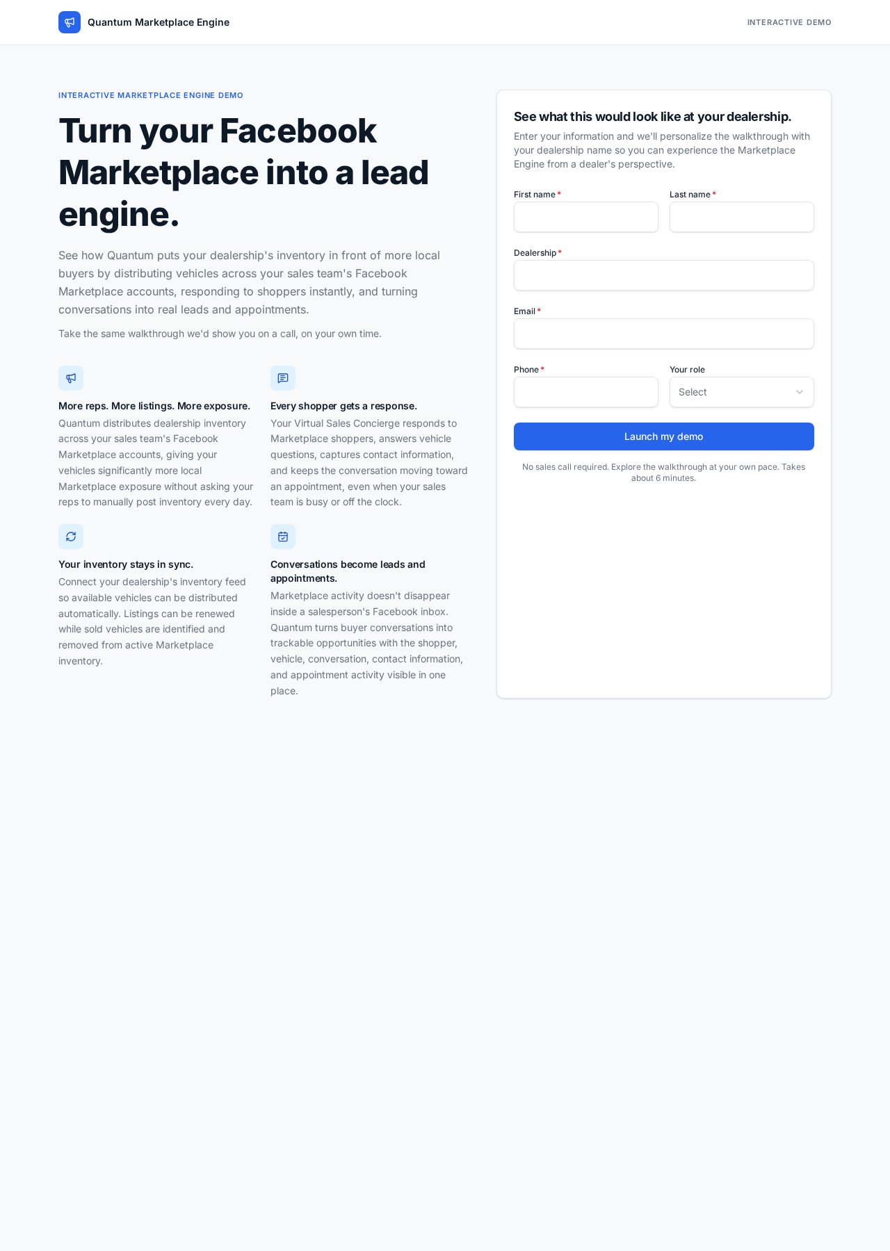 Marketplace Engine product screenshot